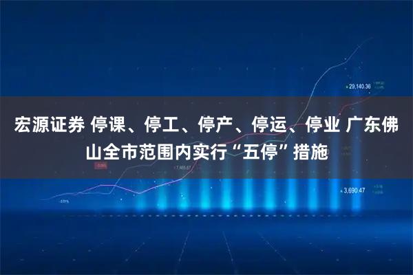 宏源证券 停课、停工、停产、停运、停业 广东佛山全市范围内实行“五停”措施
